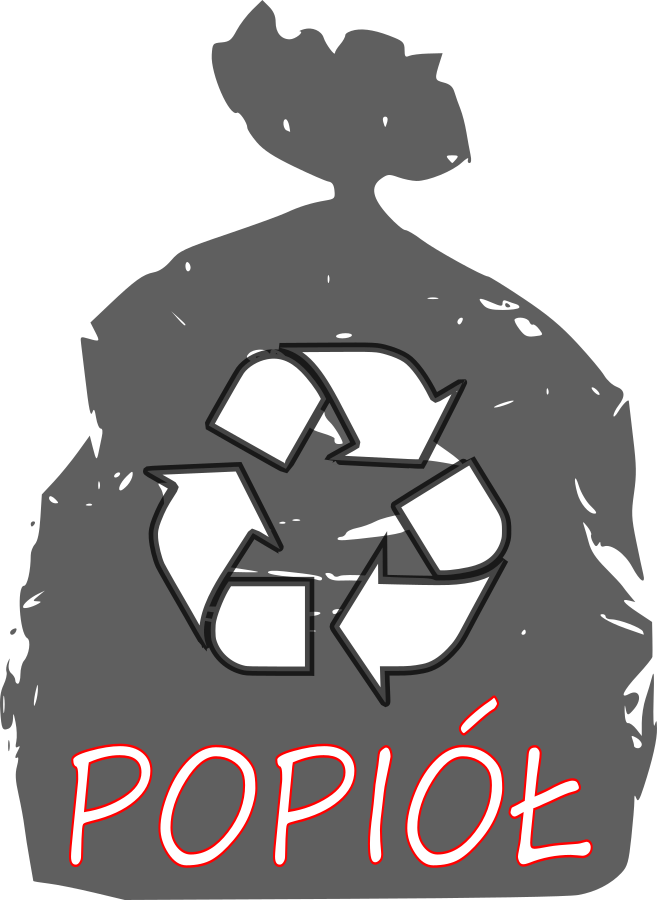 Obraz przedstawiający szary worek na popiół